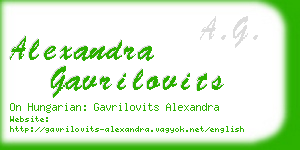 alexandra gavrilovits business card